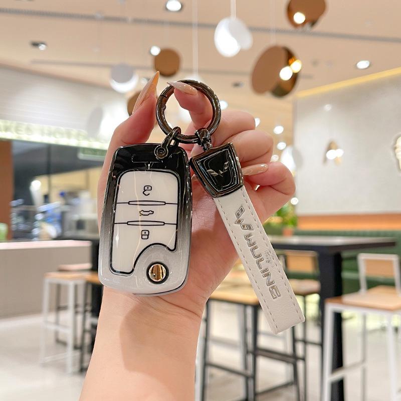 Compatible Metal Key Cover for Wuling Hongguang Mini EV, Macaron, MiniEV Baojun, Gameboy Model 22