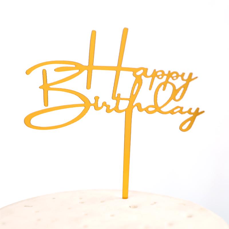 Acrylic Cake Topper - Happy Birthday Mom & Dad, Mother's/Father's Day Decoration