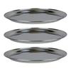 3 Stainless Steel Seafood Platters Ø 36 Cm