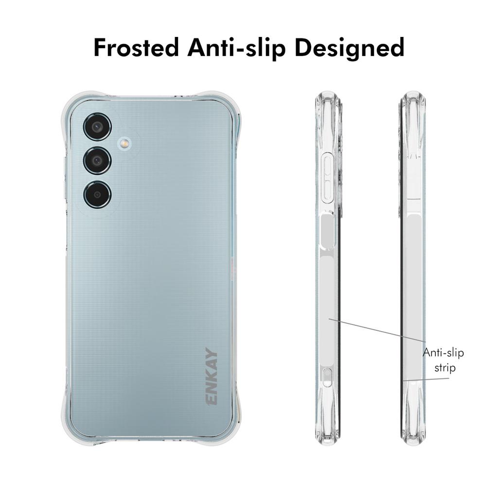 ENKAY HAT PRINCE For Samsung Galaxy M35 5G Clear Case TPU Phone Cover Corner Airbag Fall Protection