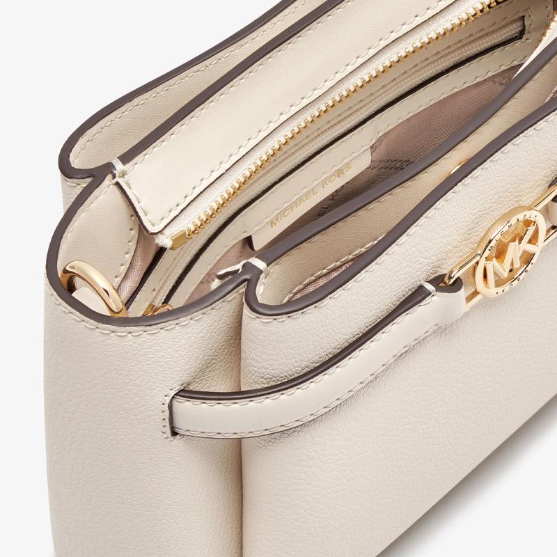 Michael Kors Классическая кожаная сумка-багет через плечо для commuters Женские сумки Кремовый 32F2GAQC1L-289