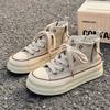 Women's High-Top Canvas Sneakers, Thick-Soled, Versatile, Spring/Autumn, 2025 Model, Uber H1360
