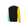 Puma Embroidered Logo Patchwork Casual Crewneck Sweatshirt Men Tops Black 532180-01