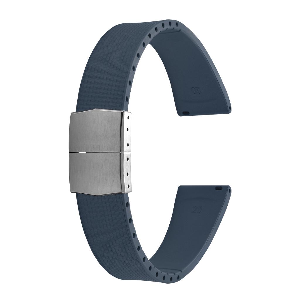 20 мм каучуковые ремешки Delugs CTS Fkm для часов с застежкой-бабочкой 4 цветов Уникальная текстура Быстросъемный ремешок для часов для брендовых часов