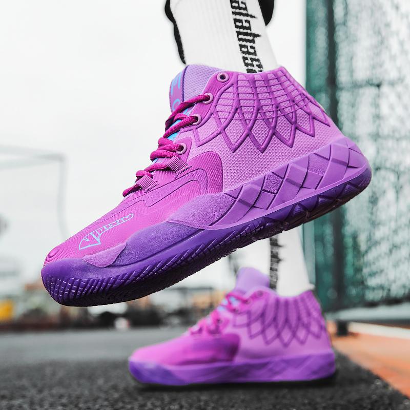 Модные мужские баскетбольные кроссовки с амортизацией, дышащие, для тренировок спортсменов, высокого качества, спортивная обувь на шнуровке, удобные повседневные кроссовки 45