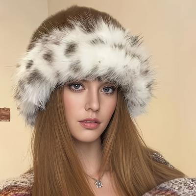Женские зимние плюшевые шапки-рыбаки из мягкого пушистого теплого меха для женщин