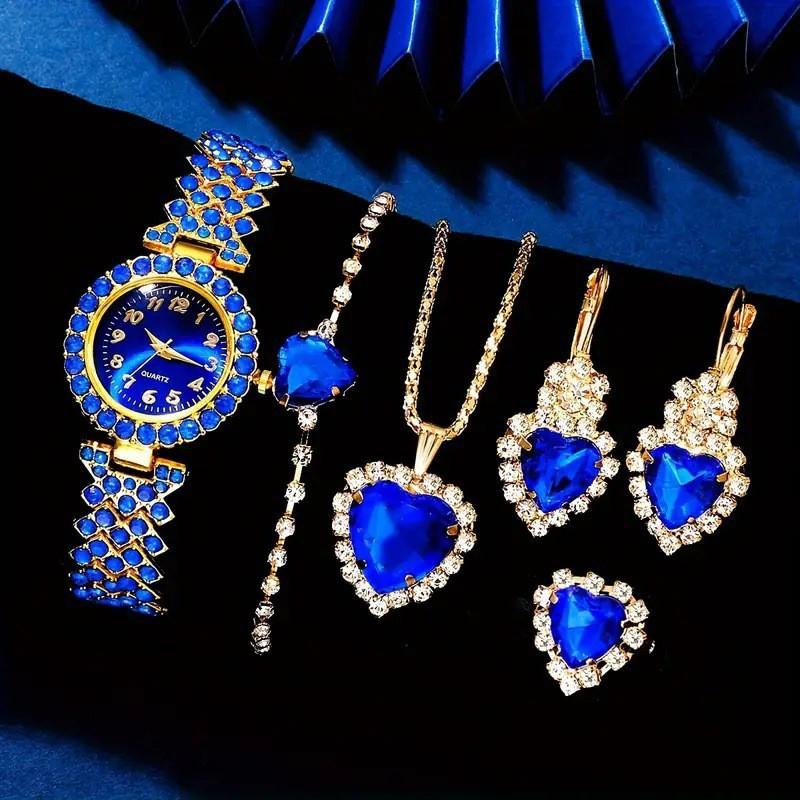 European And American Ins Popular Women'S Watches, Rhinestone Jewelry, Colored Diamond Quartz Watches, Women'S Watches, Exquisite Sets