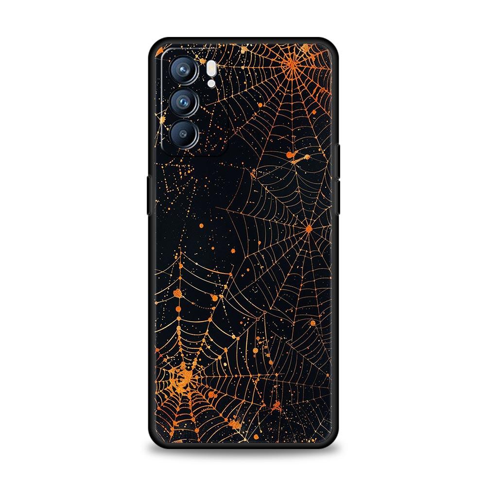 Чехол для телефона 'Паутина' для Oppo Reno 13 12 11 10 7 F Find X5 X6 A98 A80 A79 A78 A57 A54 A31 A17 Pro 5G Мягкий ТПУ Чехол Fundas Сумки
