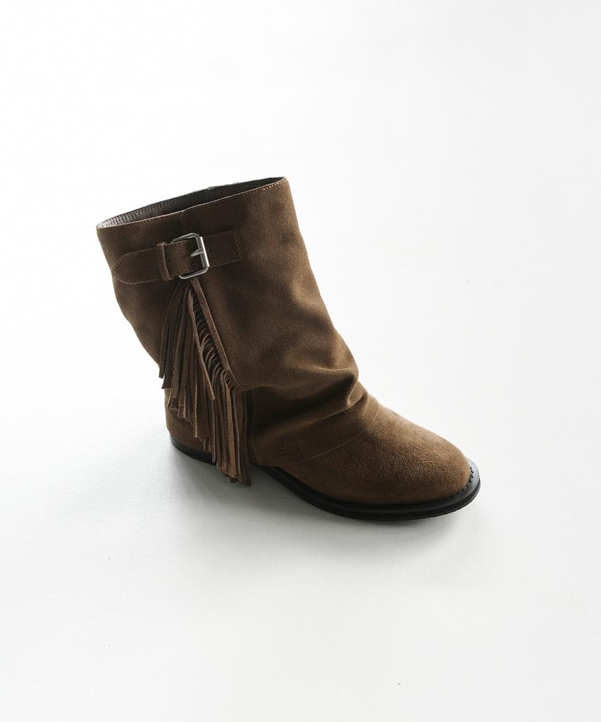 Khiho Freya Fringe Mid Boots Brown