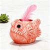 Cute Lantern Fish Shaped Ornament Figurines Personalized Ceramic Cup Living Room Decoration Tiki Mug Home Decoration Accessories