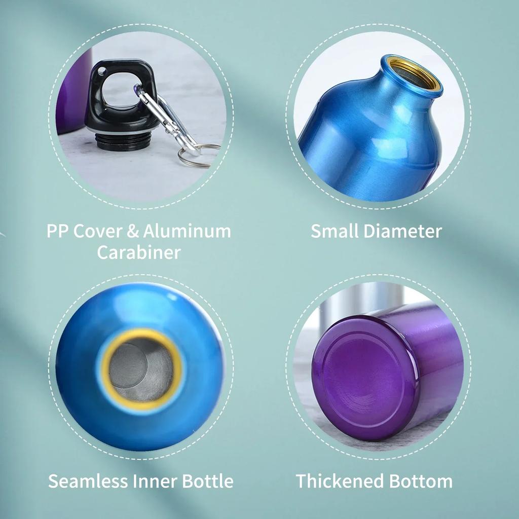 1/2/3 шт. Алюминиевая спортивная бутылка для воды для велосипеда, для улицы, чайник для питья, чашка для питья, герметичная фляга для воды для путешествий, бега, кемпинга
