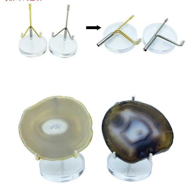 Paper Holders Gold Geometric Napkin Holder with Wooden Base - Modern Tabletop Tissue Rack for Kitchen & Dining Table