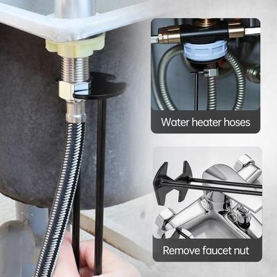 Ключ для раковины, 2025 Новый многофункциональный ключ для раковины, ключи для кранов, универсальный инструмент для установки кранов в труднодоступных местах для кухни, ванной комнаты, дома, большинство винтов