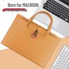Сумка для ноутбука большой вместимости: Подходит для 14-дюймового MacBook и 16-дюймового Huawei, стиль портфеля
