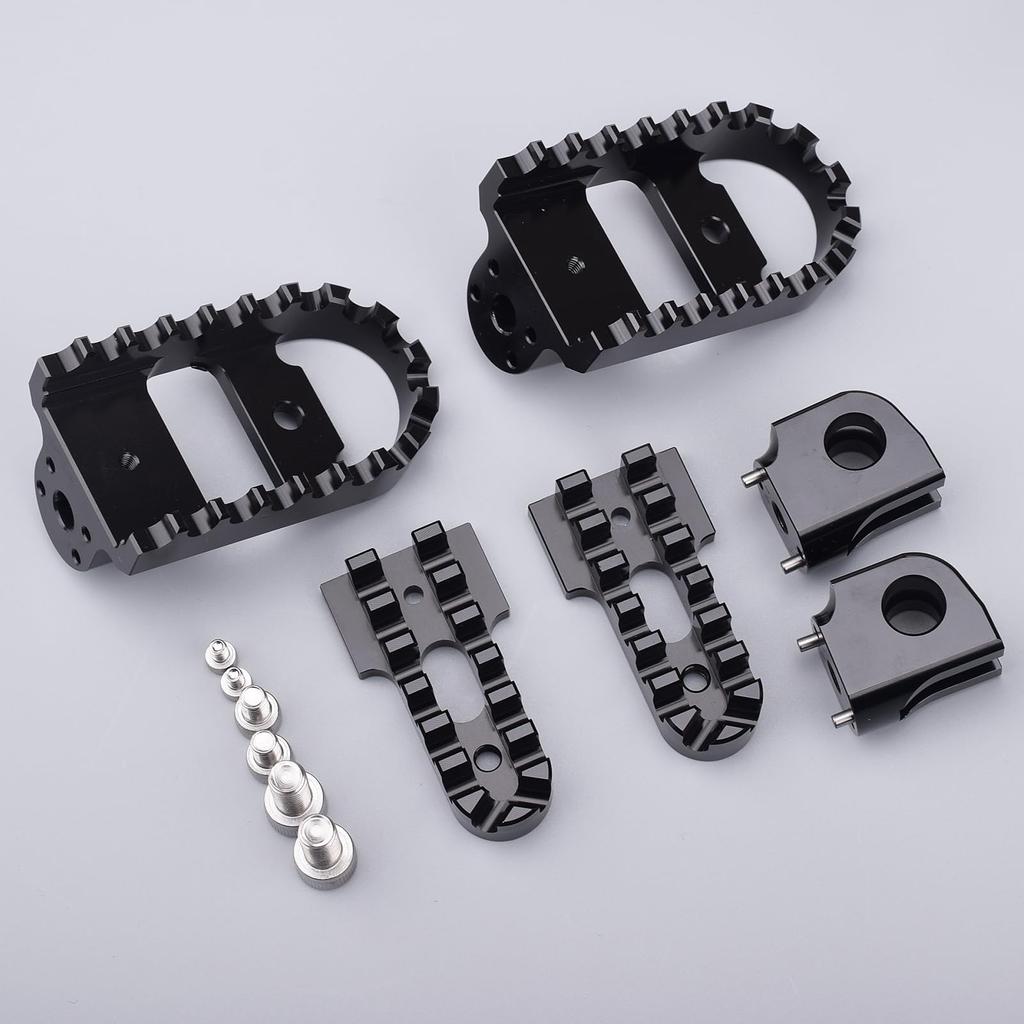 LEDISHUN Adjustable Step Bar Set for Kawasaki ELIMINATOR400 Eliminator/SE (24) (Black)