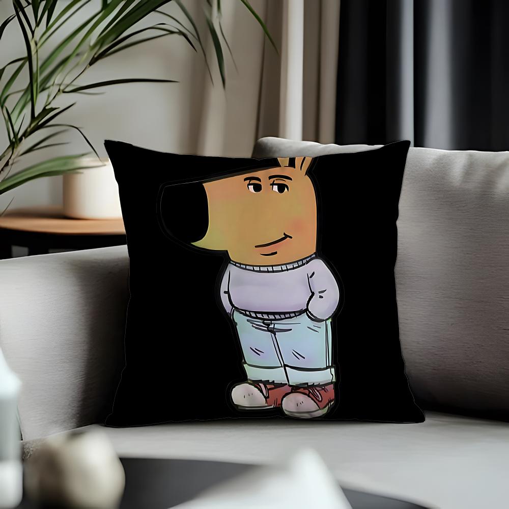 Viral CChill Guyead Cushion Cover Antidustmite Pillowcase Invisible Zipper Silky Short Plush Sofa Cushion Cover