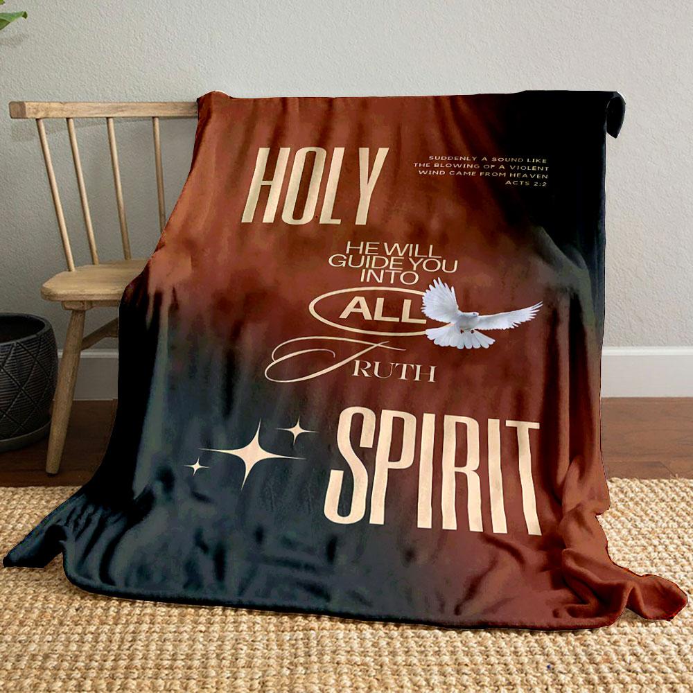Holy Spirit Dove Blanket Printed Blanket for Living Room Bed Couch lunch break Soft Cozy Blanket for Friend's festival Gift
