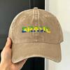 Brasil Flag  Sun Baseball Cap  Casual Unisex Adult Washed Hip Hop Hats Adjustable Design Outdoor Gym Baseball Caps Gift Idea
