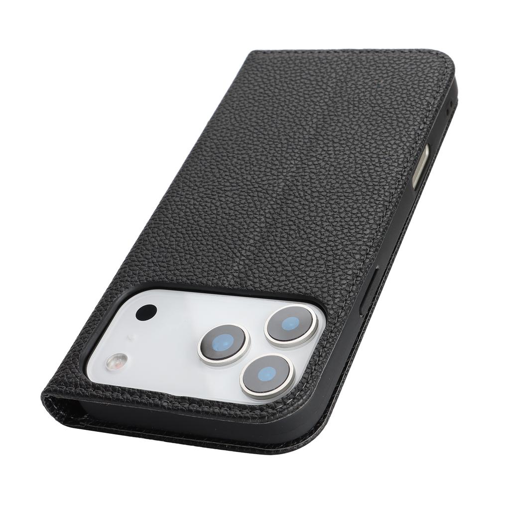 For iPhone 17 Pro Max Case Stand Wallet Litchi Texture Leather Flip Phone Cover with Strap