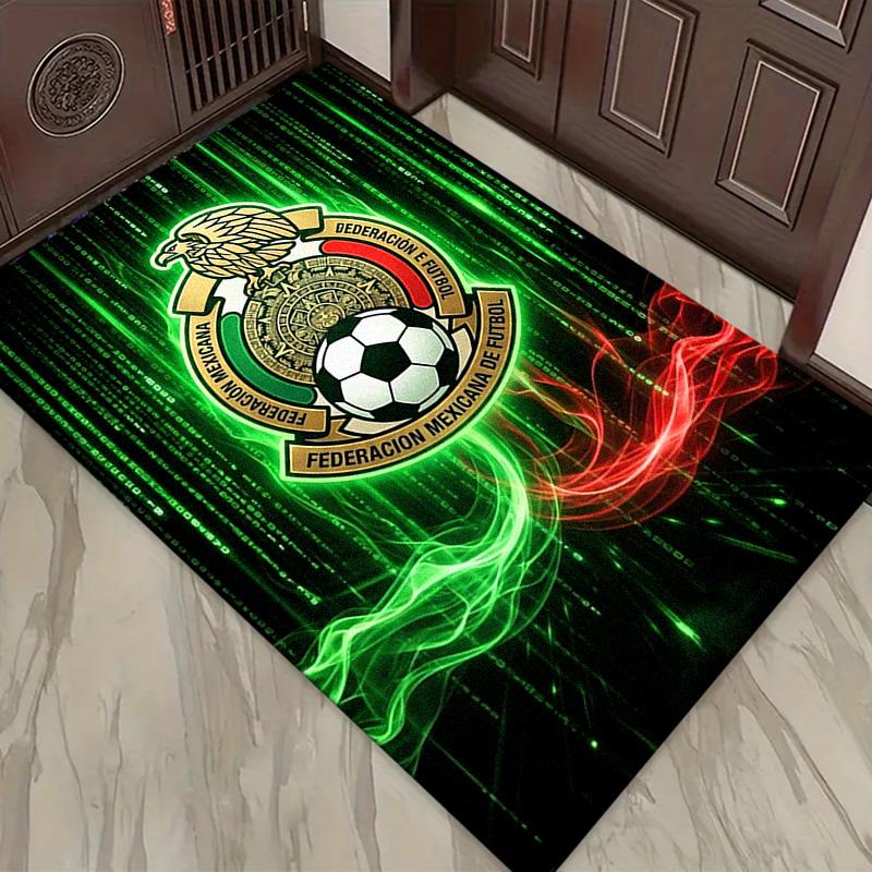 Mexican Football Federation Carpet Rug for Living Room Bedroom Home Sofa Decoration,Kids play Non-slip Floor Mat