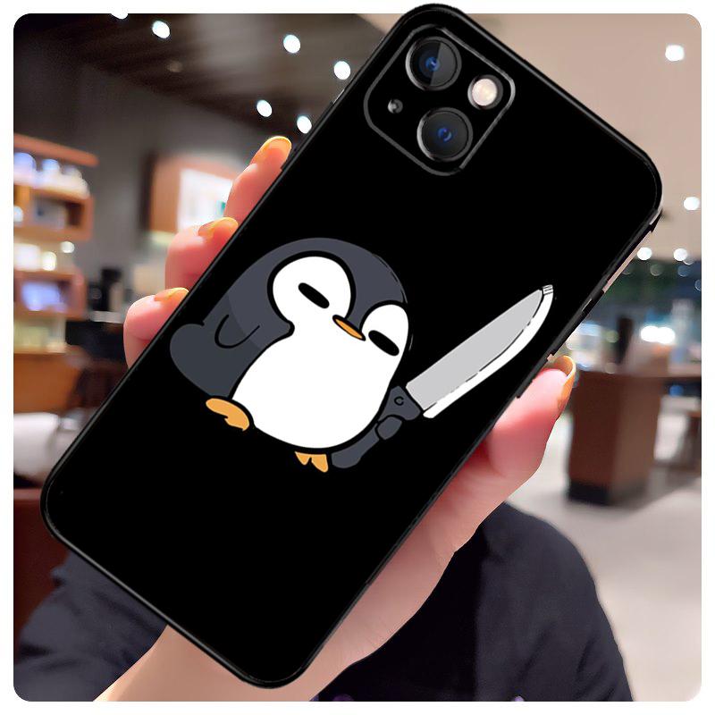 Милый Милый Чехол-Пингвин для iPhone 16 Pro Max 14 13 12 11 15 17 Pro Max mini 15 16 Plus 16e 17 Air Чехол для Телефона