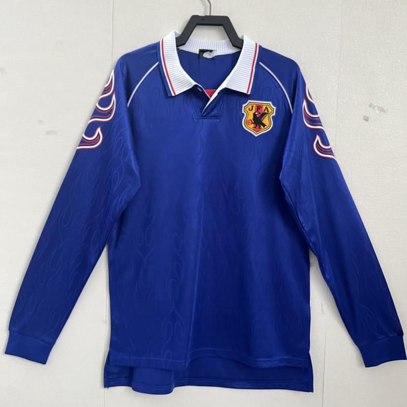 Vintage Long Sleeve Football Jersey Men Adult Retro Season Home Away Soccer Shirt