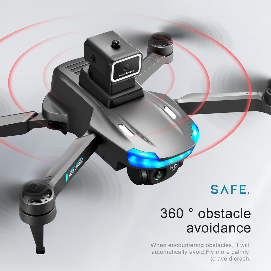 Новый S138 RC Drone ESC HD Dual Camera Wifi FPV Obstacle Avoiding Wireless Motor Складной Quadcopter Gift Toys
