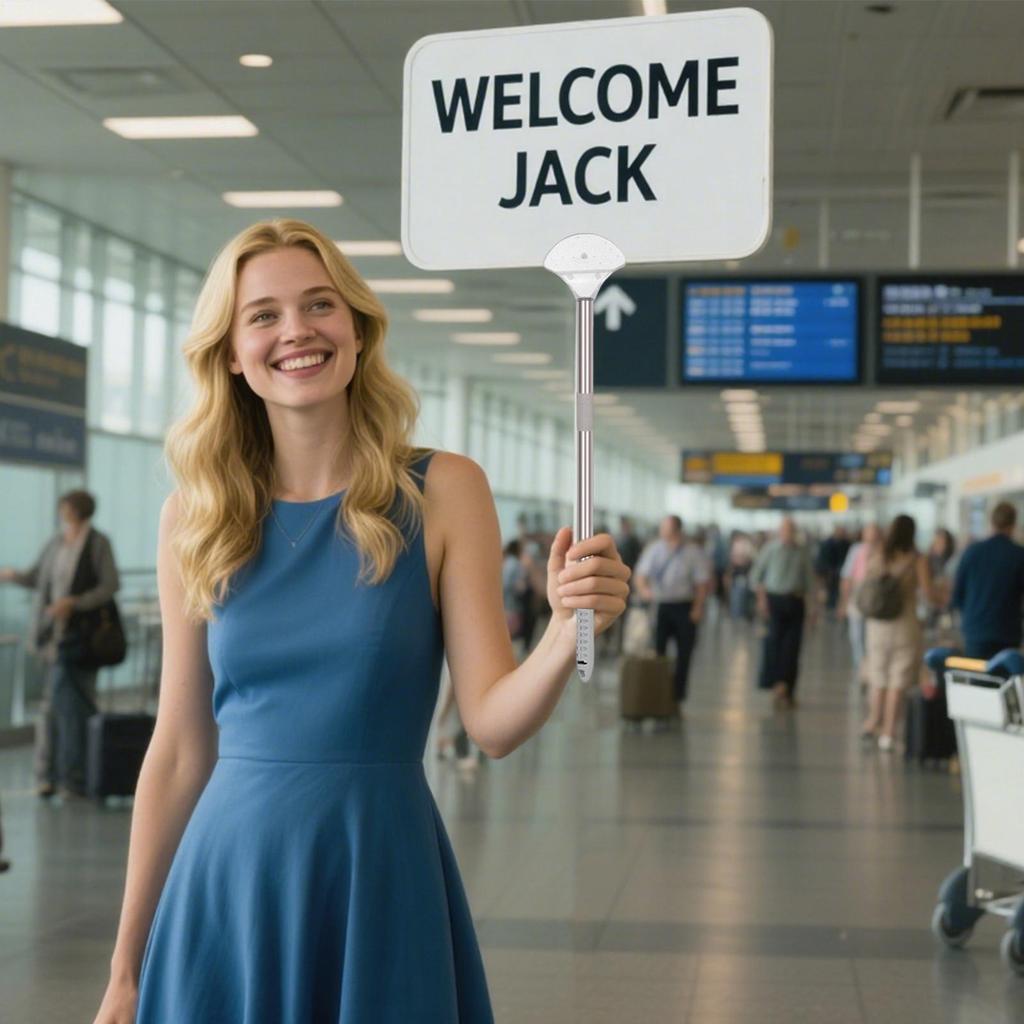 Sign Pole Handheld Adjustable Sign Holder Stainless Steel Rod Poster Banner Welcome For Meeting Store Exhibition Billboard