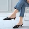 2024 Summer Slippers New Pointy Fashion All-match Chunky Lazy Sandals High-heeled Shoes Pumpswomen Shoes