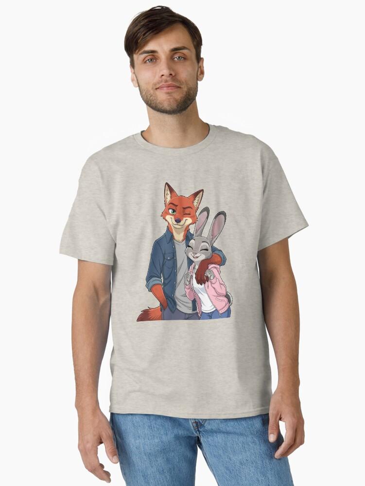 Zootopia Nick & Judy Together - Furry Relationship Artwork Classic T-Shirt