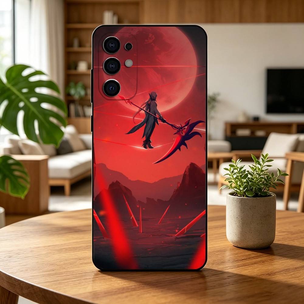 G-Genshin I-Impact A-Arlecchino Чехол для телефона для Samsung S25, S24, S21, S22, S23, S30, Ultra, S20, Plus, Fe, Мягкий силиконовый черный чехол