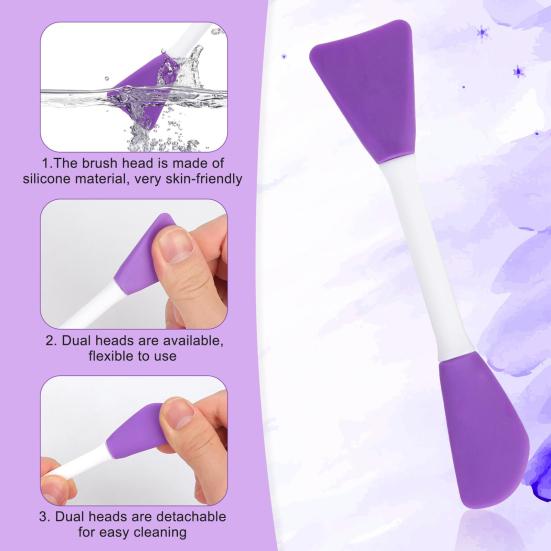 Кисть для маски для лица Двусторонняя лопатка для маски Мягкий аппликатор для глиняной маски