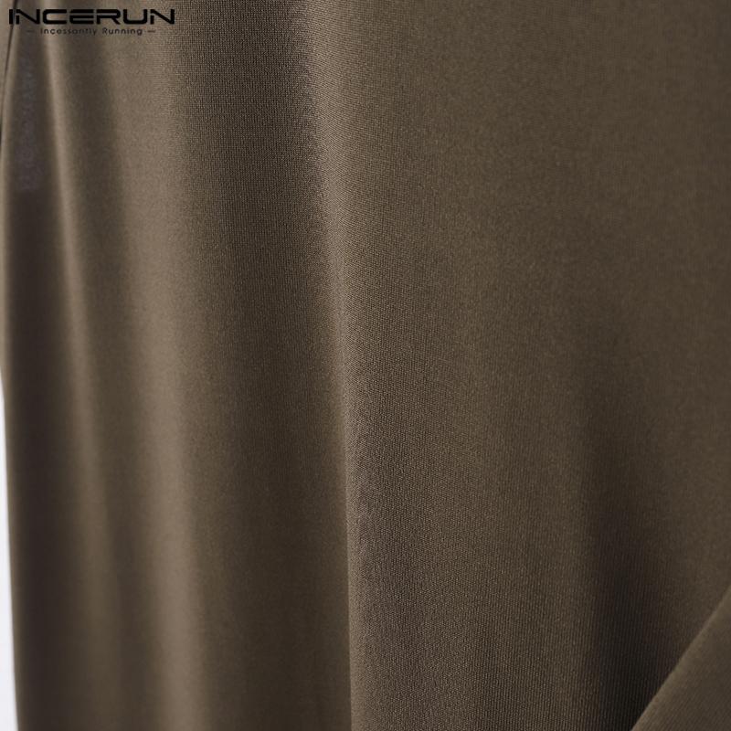 INCERUN Мужские топы без рукавов с неровным подолом и разрезами, повседневные длинные майки