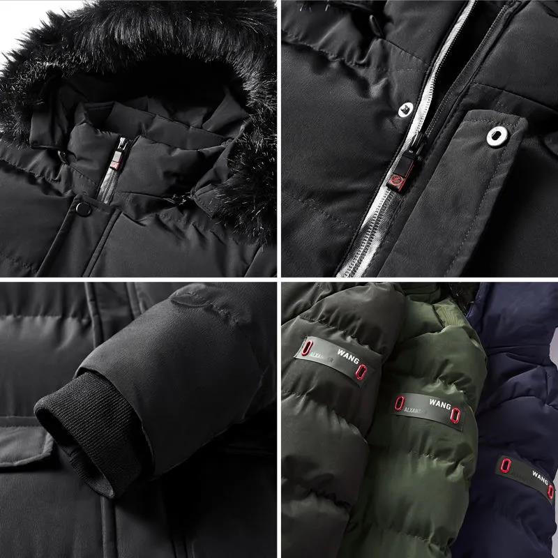 Зимний пуховик средней длины с капюшоном для сохранения тепла и толстой стеганой курткой. Свободная куртка большого размера.