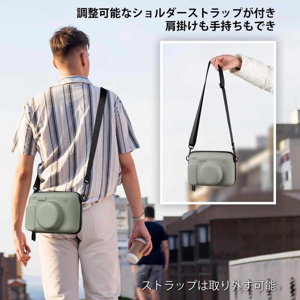 Kinokoo Instax Fujifilm Instax Wide Wide Wide Camera Case Fujifilm Instax EVA Camera Case Camera Bag Full Protection PU Leather with Strap Case,