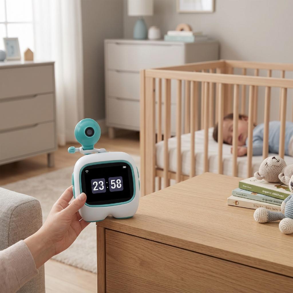 AI Robot Pet with 180 Camera, 2MP Visual Chat, Object Recognition, 40 Voice Tones, 2in Screen with Emotional Responses, for Kids Learning Compani