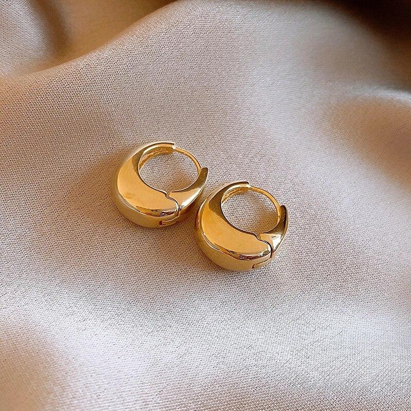 Панк Овальные Серьги-Кольца Металлические Геометрические Застежки для Ушей Минималистичный Стиль U-образные Застежки для Ушей Повседневные Аксессуары для Серег