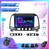 Android 14 Для Hyundai Santa Fe 2 2006-2012 автомобильная автомагнитола стерео головное устройство мультимедийный плеер GPS навигация BT DSP Без 2din DVD