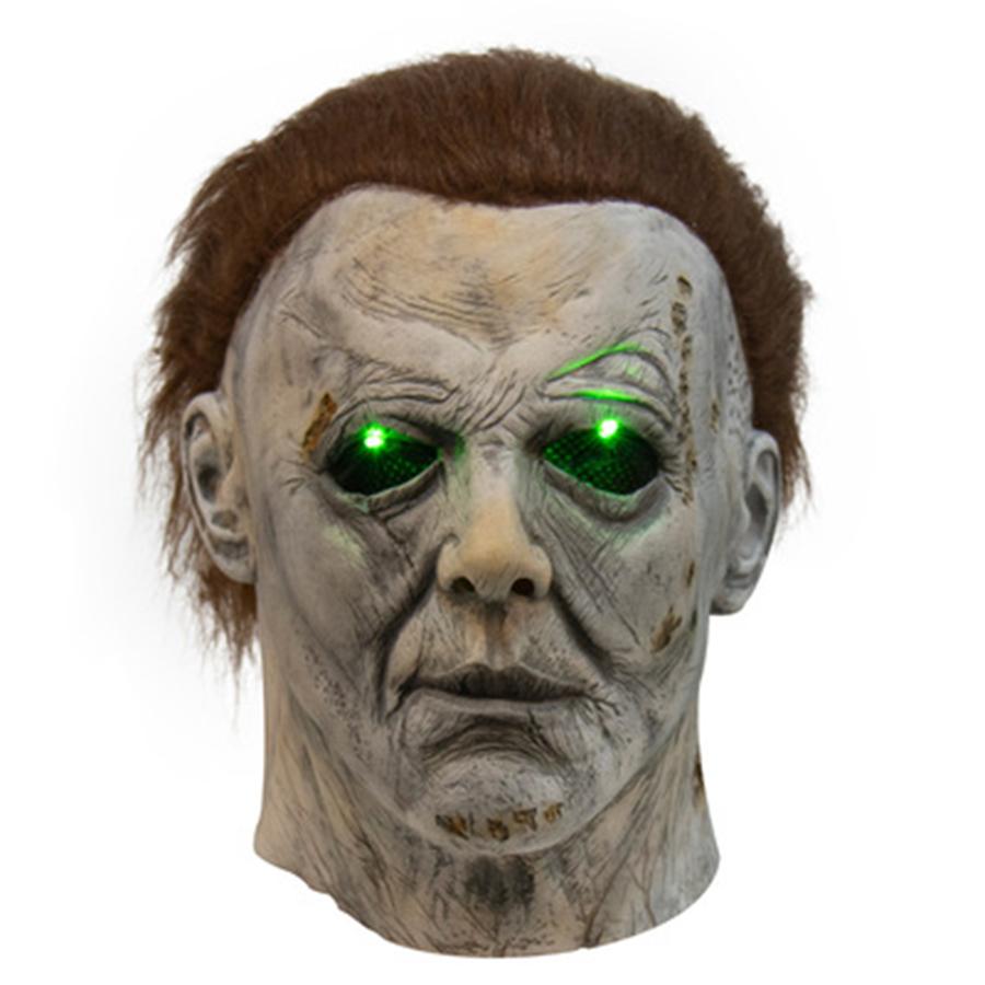 LED Eyes Latex Full Head Adult Mask For Michael Myers Mask