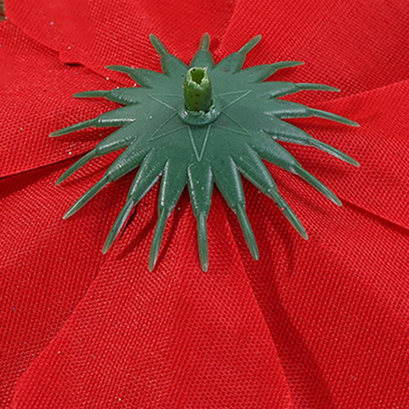 10Pcs Artificial Glitter Flower Christmas Tree Decoration Hanging Ornaments Xmas Party Wedding New Year Home Decoration