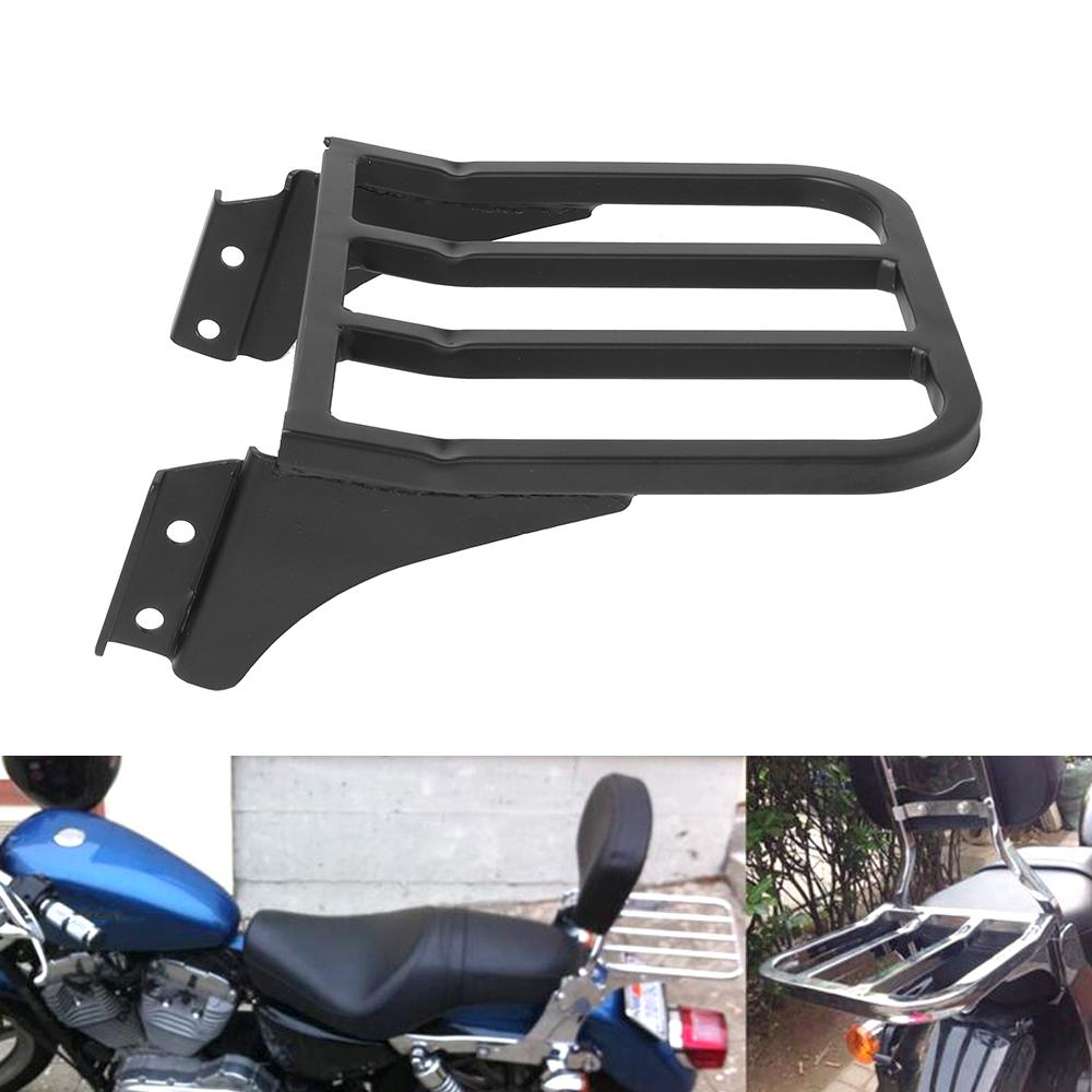 Черная спинка с багажником Sissy Bar для Harley Sportster XL Модель XL883 1200 Heritage Softail Dyna FLST Аксессуары для мотоциклов