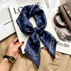 Autumn and winter Maillard cashew square scarf silk scarf women's shirt versatile neck small scarf tied hair decorative scarf