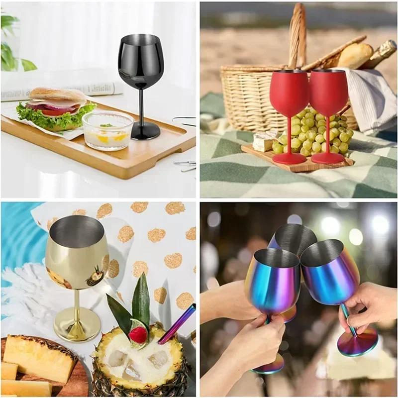 500 мл бокалы для коктейлей из нержавеющей стали для вина, шампанского, пива, караоке-бара, вечеринки, европейская стеклянная посуда для пшеничного пива, красного вина, посуда для напитков