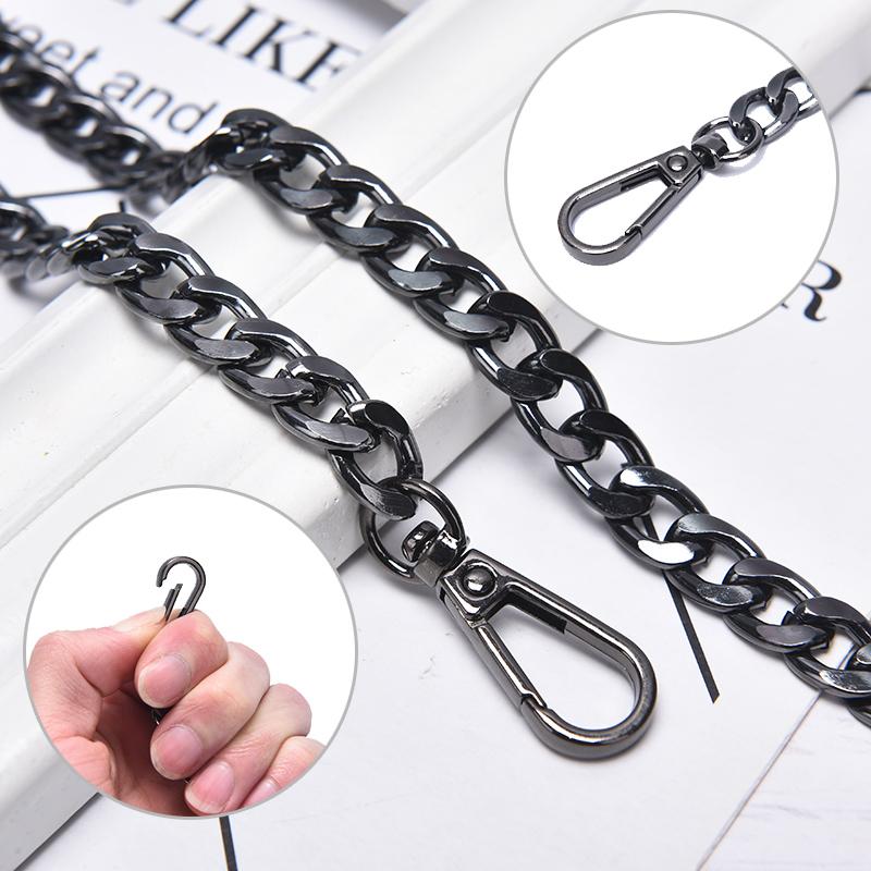 Металлическая алюминиевая цепь для сумки, сменные детали, аксессуары для сумок через плечо, сшитых вручную, съемные ремни ручной работы