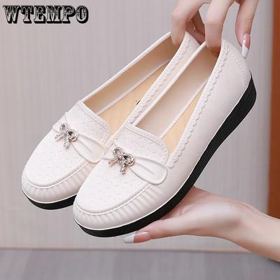 ПВХ водонепроницаемые нескользящие мягкие толстые плоские рабочие туфли женские большие размеры однотонные повседневные открытые одинарные туфли