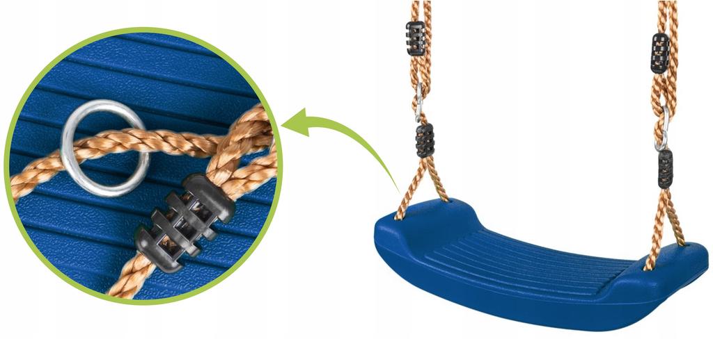 Swing FOR children garden bench board slat seat navy blue