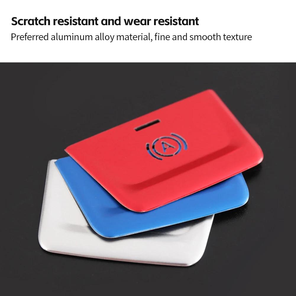 Автомобильная электронная кнопка ручного тормоза наклейка украшение салон металлический защитный чехол аксессуары для A6 C7 2012-2015 C8 19-21