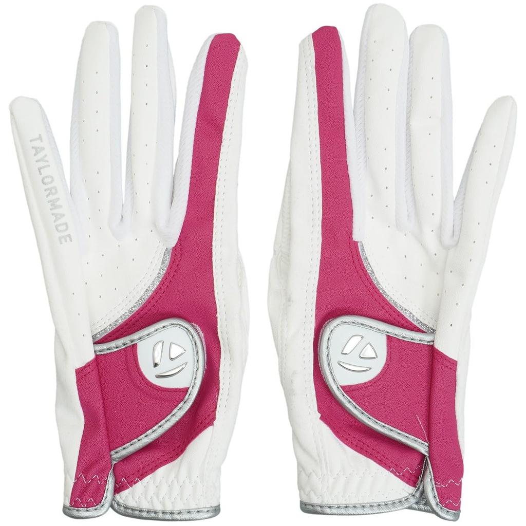 Перчатки Grit Element, пара 19, перчатки для гольфа 23SS N9491619 [TaylorMade] Размер белый/розовый