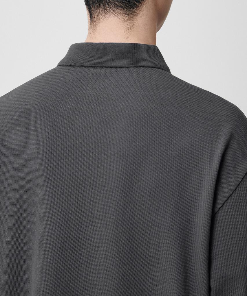 MUSINSA STANDARD Relaxed Fit Pique Polo Shirt [Gunmetal]