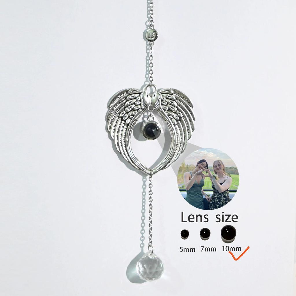 Подвеска 10 мм в форме крыльев с сердцем: Проекты 'Я люблю тебя' на 100 языках - Идеально для подарков на День Благодарения или Рождество.